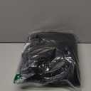 Fazortev Womens Pea Trench Coats Notched Lapel Double Breasted Belted Business Casual Jackets Outerwear (XX-Large, Black)