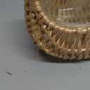 3 Pcs Rattan Half-moon Wicker Basket, Small Willow Straw Basket with Handle, Ideal for Wedding Flower Girl, Picnic, Garden Storage, and Home Decor