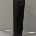 Amazon Basics 28" 60-Degree Oscillating Tower Fan for Bedroom, Living Room, Office, With 3 Speeds, Intuitive Mechanical Control, Black, 35W, 27.8"H x 9.4"D x 9.4"W