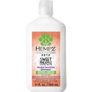 Hempz Petz, Dog Shampoo, Sweet Pineapple & Honey Melon Herbal Sensitive Shampoo, Soothing Oatmeal Complex,17 oz.