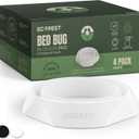 Bed Bug Interceptors 4 Pack | Bed Bug Blocker (Pro) Interceptor Traps (White) | Insect Trap, Monitor, and Detector for Bed Legs