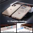 CASEKOO Patented 360 Spin Magnetic Stand for iPhone 16 Pro Max Case [Military Drop Protection] [Non-Slip Edge] [Compatible with MagSafe] Matte Shockproof Slim Promax Case 6.9'', Rose Gold