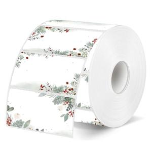 500 Pcs Christmas Themed Direct Thermal Labels,2 x 1.2 Inches Coding Label Stickers Self-Adhesive Thermal Label Printer Decals for Christmas Holiday Happy New Year Party Business,Roll