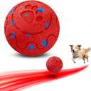morhandisn Dog Balls: Interactive Dog Ball, SelfMoving Dog Toy with AutoRolling & Bouncing, ETPU Material, IP54 Waterproof, MotionActivated (Red, Large)