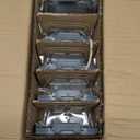 KOMUEE Glass Meal Prep Containers 3 Compartments, 5 Pack 36 oz, Glass Food Storage Containers with Lids, Airtight Lunch Bento Box, Portion Control, Freezer and Microwave Safe (Gray)