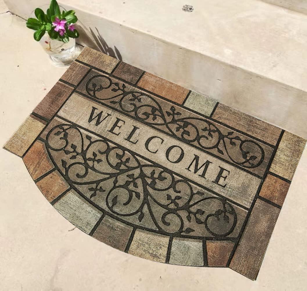 Welcome Door Mats 24"x36" Heavy Duty Front Door Mat Outdoor Large Doormats with Non-Slip Rubber Backing Outdoor Welcome Mats for Front Door Entryway,Garage,Patio,High Traffic Area