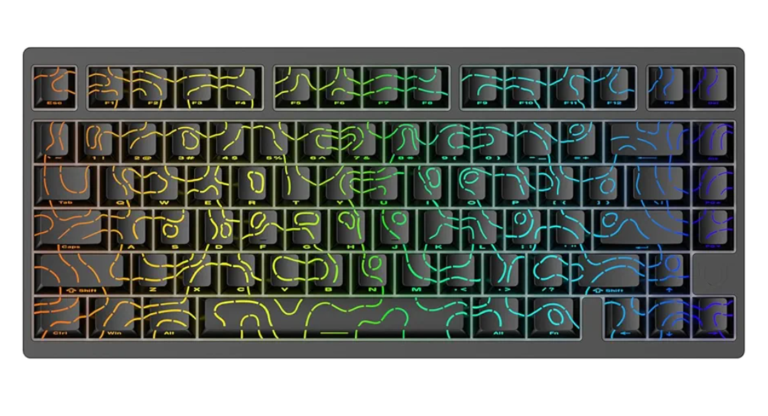 MG75PRO 81 Keys Wired Magnetic Switch Mechanical Keyboard, Hall Effect, 8KHZ/ARGB/CNC Aluminum, Gasket Structure Gaming Keyboard(Black)