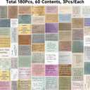 2 x Anwyll 180Pcs Bible Verse Stickers - Vintage Inspirational Christian Stickers Bible Journaling Sticker Self Adhesive Religious Scripture Sticker Jesus Faith Label for Study Supply Planner(3Pcs/Each)