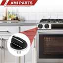 AMI PARTS 00650847 Knobs Cooktop Stove Knobs Fit for Bosch Stove Knob, Replace 00650847 650847 1999734 AH3480601 Range Oven Gas Stove Knob (5 pcs)