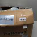 FurHaven 36" Calming Donut Dog Bed for Large Dogs, Round Plush Donut Design with Soft Filling for Snuggling Comfort, Removable Washable Cover, Large, Shaggy Faux Fur, Mist Gray