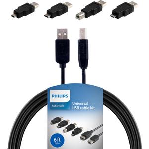 Philips Universal Cable Kit, USB 2.0, 6ft