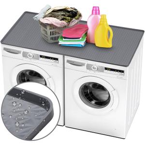 51.2" x 25.6" Washer and Dryer Covers - Silicone Top Protector Mat, Non-slip, Waterproof, Washable Countertop Cover for Home, Kitchen, Laundry Room