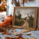 Vintage Countryside Landscape Wall Art(Landscape Wall Art, 16x24in, Framed)