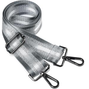 Purse Strap Silver Hardware Wide Bag Straps Replacement Crossbody Adjustable Shoulder Strap for Purses