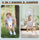 2 in 1 Baby Jumper & Swing, Baby Jumper for Indoor and Outdoor Use, Toddler Swing with Foldable Stand, Stable Bouncer JumperWhite