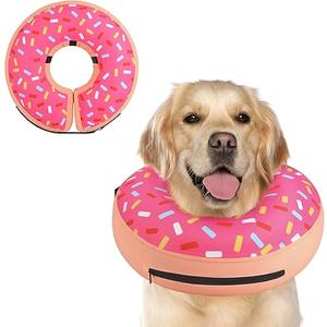 Supet Inflatable Dog Cone Collar Alternative After Surgery, Doggie Neck Donut Collar Recovery E Collar, Soft Dog Cone for Small Medium Large Dogs