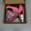 Hi-Spec Electric Screwdriver 27pc 3.6V Pink USB Small Power Screwdriver Set. Cordless & Rechargeable with Driver Bit Set