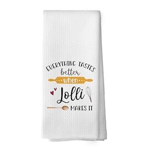 Gaga Gifts Kitchen Dish Towels, Grandma Grammy Gifts for Women Mother from Grandkids Grandchild, Thank You Gift for Grandmother Grand Hand Towels Kitchen Tea Towels Decorations, 16x24inch (Everything10)