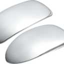 ACROPIX Car Exterior Mirror Cover Cap Overlay Fit for Chevrolet Silverado Suburban for GMC Sierra Yukon - Pack of 2 Chrome Plated