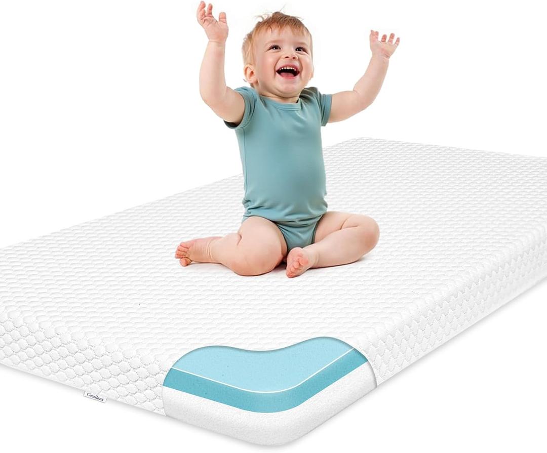 Pack and Play Mattress Pad, 38x26 Pack N Play Mattresses with Removable Ultra-Soft Cover, Portable Soft & Firm Memory Foam Baby Mattress for Playpen, White (02-white)