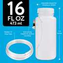 Mission Automotive Brake Bleeder Kit - 16 Oz, White - Brake Fluid Bleed Kit & Magnetic Bleeder Bottle with Lanyard