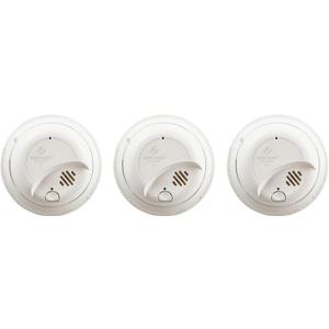 First Alert 9120B Smoke Detector, Hardwired Alarm with Battery Backup, 3-Pack