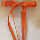Ayesha Orange Hair Bows Clips Bows with Long Ribbon Orange Bows Barrettes Hair Accessories for Women Girls 3 PCS