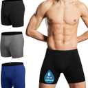 Reusable Incontinence Underwear for Men, Washable Boxer Briefs Protection, Leak Proof Adult Male Diapers for Urinary Absorbency (Mix 3pcs, XX-Large)