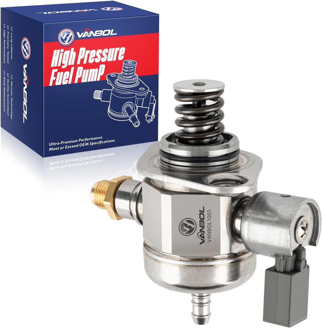 High Pressure Fuel Pump Compatible with Audi A3 Q3 TT TTS Quattro 2008-2018 VW Beetle CC Eos GTI Jetta Tiguan Passat L4 1.8L 2.0L Replace 06H127025N 06H127025E 06H127025G 0261520472 VANBOL1001