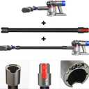 Extension Wand for Dyson Tube, Replacement Parts for Dyson Stick V15 V11 V10 V8 V7 Vacuum Cleaner, Replacement Wand Quick Release Wand 28.5 IN (Black)