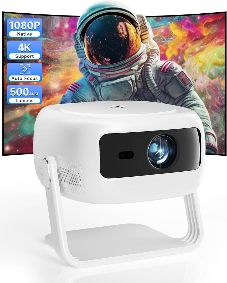 XIAPIPRO 400ANSI 1080P Full HD Projector, Home Theater Projector with WiFi & Bluetooth, LED Projector for Movies, Gaming, and Outdoor Use  Compatible with TV Stick, Laptop, Smartphone, USB, HDMI