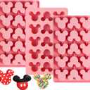 2 x Sidosir 3Pcs Gummy Mouse Candy Molds, Non-stick Silicone Candy Molds for Making Crayons, Chocolate,Cake Pops, Ice tube,wax melt