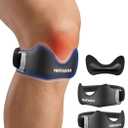 Patellar Tendon Support Strap 2 Pack, Silicone Patella Band for Women Men Adjustable Non-Slip Patella Knee Brace Patella Bands for Basketball, Jumpers Knee, Tendonitis, Running, Hiking, Soccer