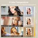 Vanity Mirror with Lights, Makeup Mirror with Lights,3 Color Lighting Modes Detachable 10X Magnification Mirror Touch Control,360°Rotation, White.