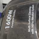 Canister Vacuum Cleaner, 32Kpa 1600W Bagless Vacuum Cleaner, Dust Full Indicator, H13 HEPA Filter, 3.7Qt Large Capacity, Lightweight Vac for Hard Floors, Carpet, Pet, Upholstery, Blue