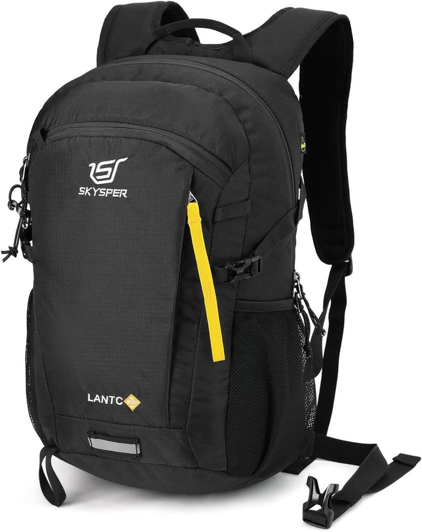 SKYSPER Small Hiking Backpack, 20L Lightweight Travel Backpacks Hiking Daypack for Women Men (Lantc 20-black)