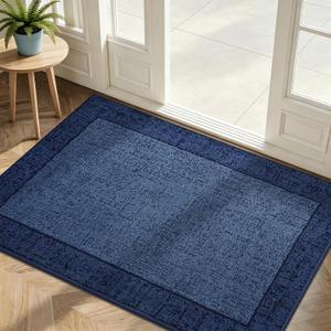 MatMaven Dirt Trapper Door Mat 32"x 48", Non Slip Washable Doormat,Blue