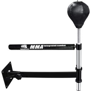 INNOLIFE Wall Mount MMA Boxing Speed Trainer Punching Spinning Bar with Punching Ball, 26.38 inches diameter, 32.28 inches height