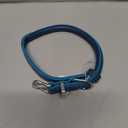 BRONZEDOG Rolled Leather Dog Collar for Small Medium Large Dogs with QR ID Tag (S: 12-14 Inch, Ocean Blue)