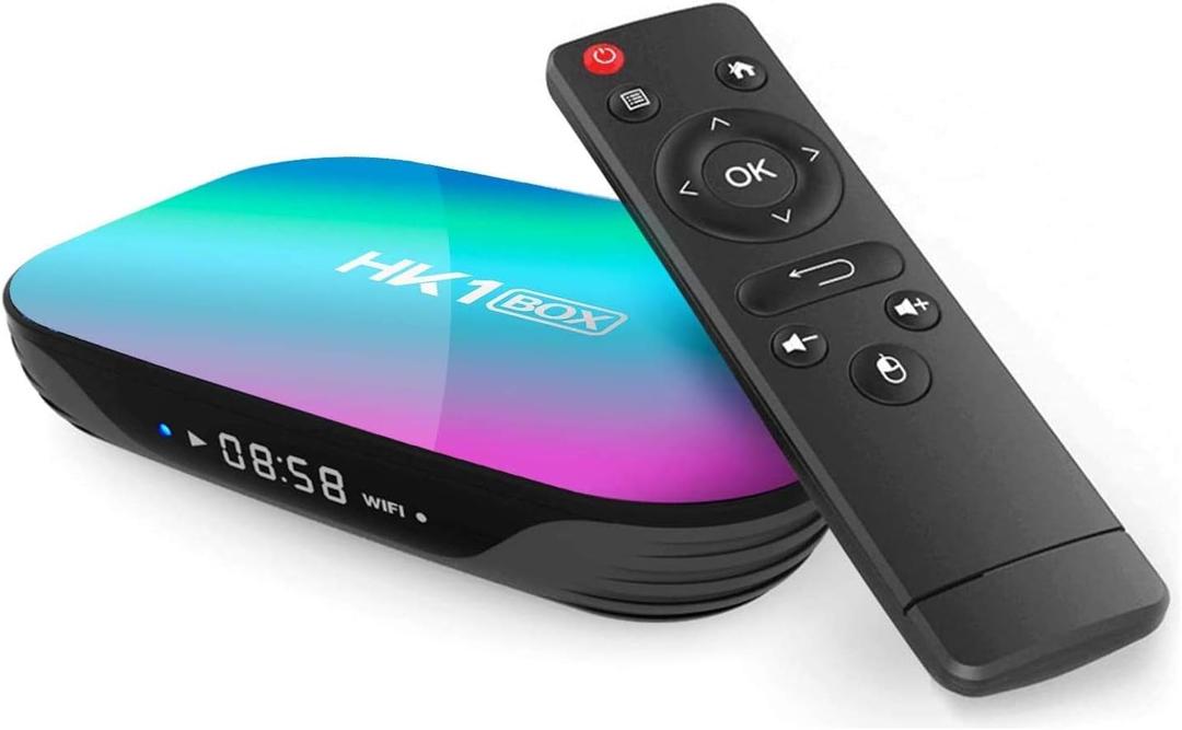 HK1 Box Smart TV Box Android 9.0, 4GB RAM 32GB ROM, S905X3 Quad Core 64bit Cortex-A55, GPU G31 MP2, 2.4G/5G Dual WiFi BT4.0 H.265 Decoding LAN 1000 RJ-45, HD 8KHK1BOX 4+32