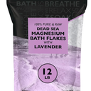 Aromasong RAW Magnesium Bath Flakes with 100% Natural Lavender, 12 Lb. Bulk Muscle Relaxing Organic Salts Mg Chloride, Mineral Soak Salt.