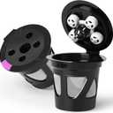 Universal Reusable K Cups for Keurig, 2-Pack Refillable Coffee Pods with 5 Holes, Compatible with Keurig K Supreme, K Slim, K-Duo Gen2, K-Brew Chill (MultiStream Technology)