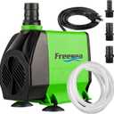 FREESEA Pond Submersible Water Pump: 1050GPH 100W Adjustable Ultra Quiet Fountain Pump with 6.5ft Tubing for Aquarium Fish Tank | Outdoor | Small Pond | Waterfall | Hydroponics