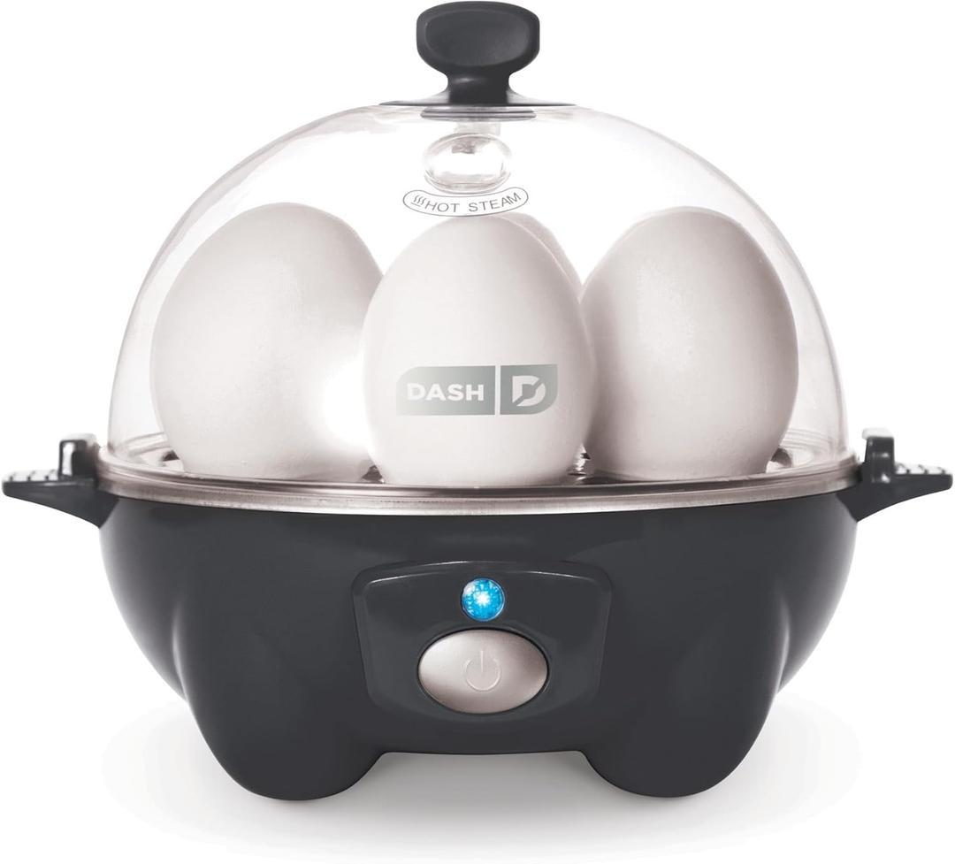 DASH Rapid Egg Cooker: 7 Egg Capacity Electric Egg Cooker for Hard Boiled Eggs, Poached Eggs, Scrambled Eggs, or Omelets with Auto Shut Off Feature - Black' DASH Rapid Egg Cooker: 7 Egg Capacity Electric Egg Cooker for Hard Boiled Eggs, Poached Eggs, Scrambled Eggs, or Omelets with Auto Shut Off Feature - Black'