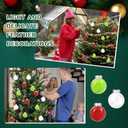 24 Pcs Christmas Balls Ornament 2.5 Inch Hanging Red Green Christmas Feather Balls for Xmas Tree Decorations Home Indoor Outdoor Holiday Party Decor