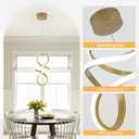 MAYNA Spiral Kitchen Island Pendant Lights, Led Chandelier 3 Pack (Gold)