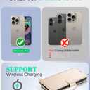 OCASE Compatible with iPhone 16 Pro Wallet Case, PU Leather Flip Folio Case with Card Holders RFID Blocking Kickstand [Shockproof TPU Inner Shell] Phone Cover 6.3 Inch 2024, Gold