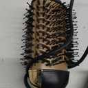 TOPUPHOE Hot Air Brush Dryer, Oval Brush for Blow Drying, Hair Dryer Brush One-Step Hot Air Styling Tools, 1000W, Ceramic Coating, 3 Heat Settings, 360 Swivel Cord, Black & Gold