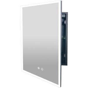 LED Medicine Cabinet with Light,1624inch,Recess Mirror Cabinet for Bathroom,3 Color,Dimmable,Demister,Detachable Side Plate,Recess Mount or Surface Mount