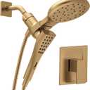 Moen Revyl Bronzed Gold Single-Handle 6-Spray Tub and Shower Faucet with Valve, 7-Inch Showerhead and Magnetix Handheld Showerhead, 82772BZG